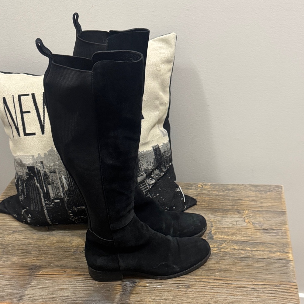 Gucci suede black Knee-High Boots - size 36 (as is wear)